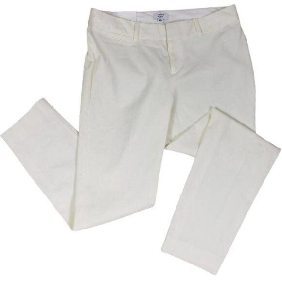 CROWN & IVY Bi Stretch Skinny Jeans Ivory White Pants Slacks Size 6 Petite NWT - Picture 1 of 7